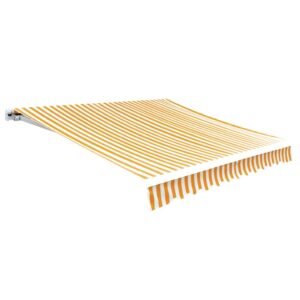 vidaXL Markizės viršus, geltona ir balta, 6x3m (rėmas nepridedamas)