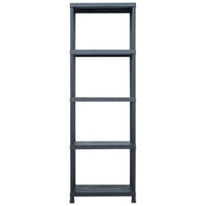 Sandėliavimo lentynos, 5vnt., juod., 60x30x180cm, plast., 125kg 5 8719883572642 g en hd 2