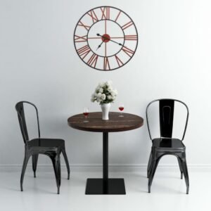 vidaXL Sieninis laikrodis, raudonos spalvos, 58 cm, metalas