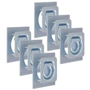 vidaXL Tvirtinimo žiedai nameliui ant ratų, 6vnt. cink. plien., 2000kg