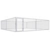 vidaXL Lauko voljeras šunims, 4x4x1m, galvanizuotas plienas