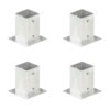 vidaXL Stulpų pagrindai, 4vnt., galvanizuotas metalas, 91mm
