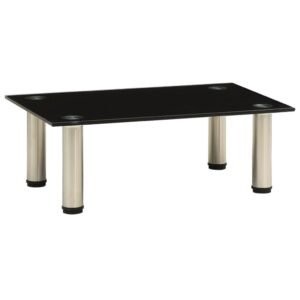 vidaXL Televizoriaus staliukas, juodas, 40x35x17cm, grūdintas stiklas