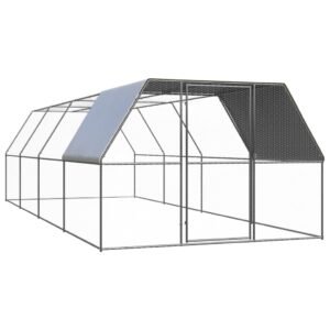 vidaXL Lauko narvas viščiukams, 3x8x2m, galvanizuotas plienas