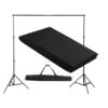 vidaXL Fono rėmo sistema, 300 x 300 cm, juoda