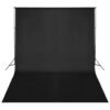 vidaXL Fono rėmo sistema, 500 x 300 cm, juoda