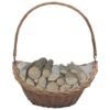 286987 vidaXL Firewood Basket with Handle 57x46,5x52 cm Brown Willow